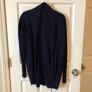 Navy cardigan sweater